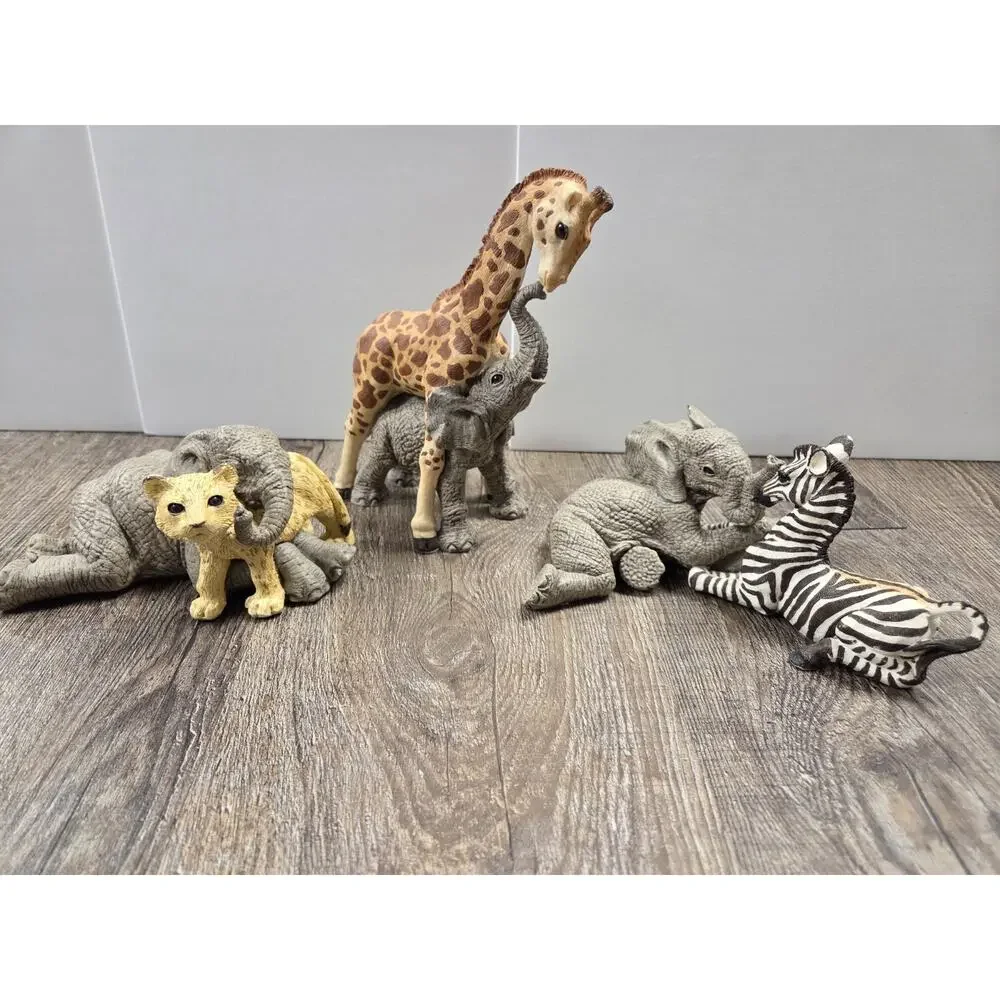 The Herd Martha Carey African Safari Giraffe Zebra Lion Figurines Set Of 3